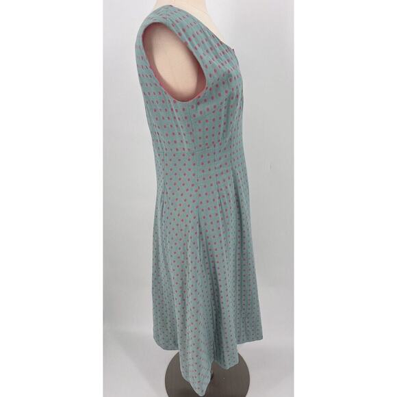 J. Peterman Blue and Pink Midi Dress - Picture 5 of 13